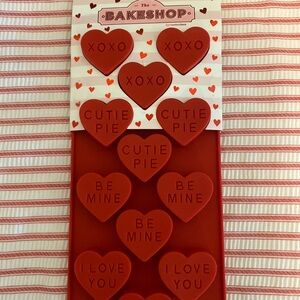 The Bake Shop Conversation Heart Silicone Molds Candy Cookies Valentines